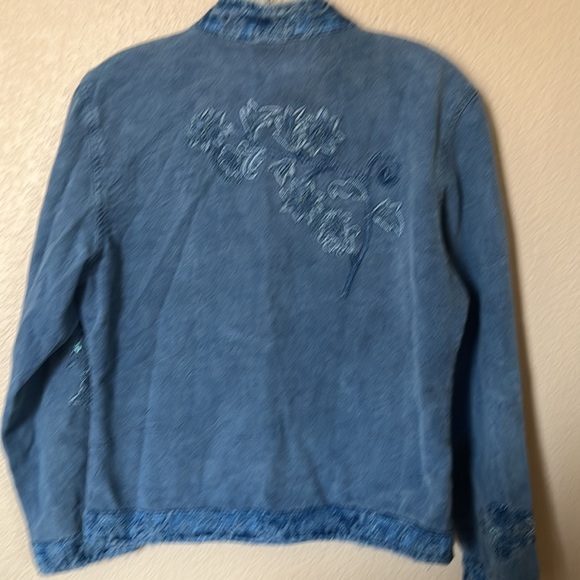 Flashback  Vintage  Denim embroidered Jacket sz M 100% Cotton - Picture 8 of 15